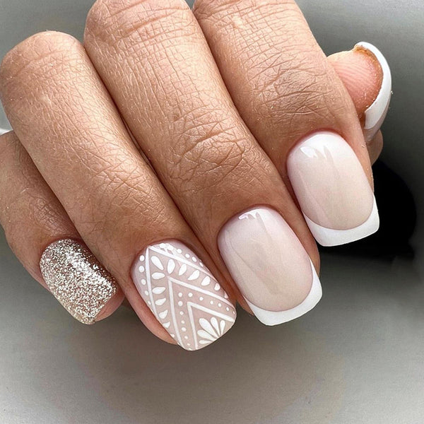 12 Sizes-24 Pcs Press On Nails W874