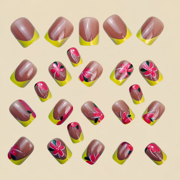 12 Sizes-24 Pcs Press On Nails Y1229