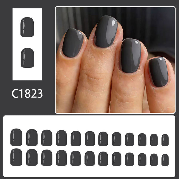 12 Sizes-24 Pcs Press On Nails C1823