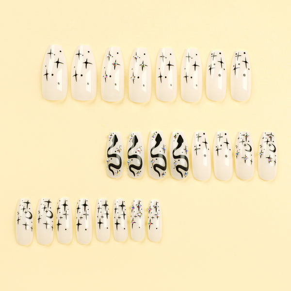 12 Sizes-24 Pcs Press On Nails JP2965