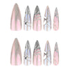 12 Sizes-24 Pcs Press On Nails JP4124
