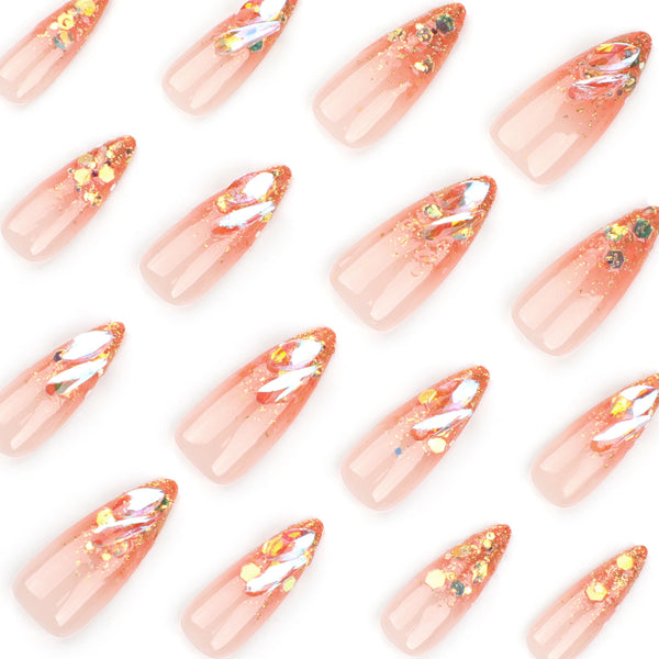 12 Sizes-24 Pcs Press On Nails JP3323