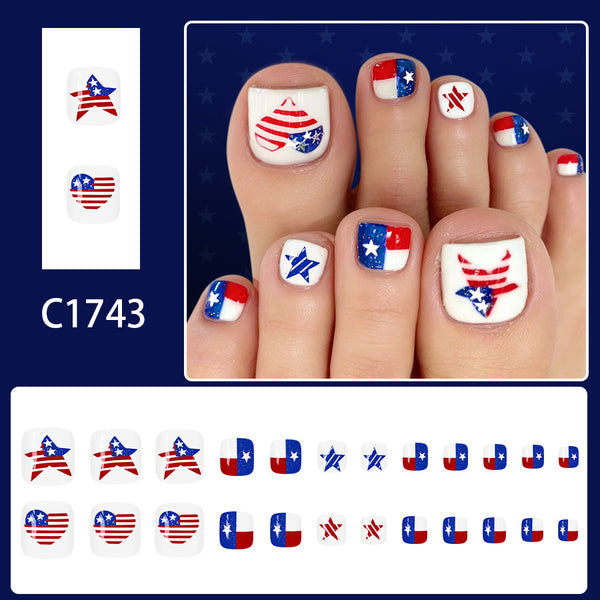 12 Sizes-24 Pcs Press On Nails C1743