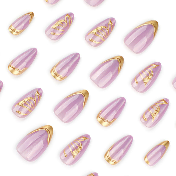 12 Sizes-24 Pcs Press On Nails JP4017