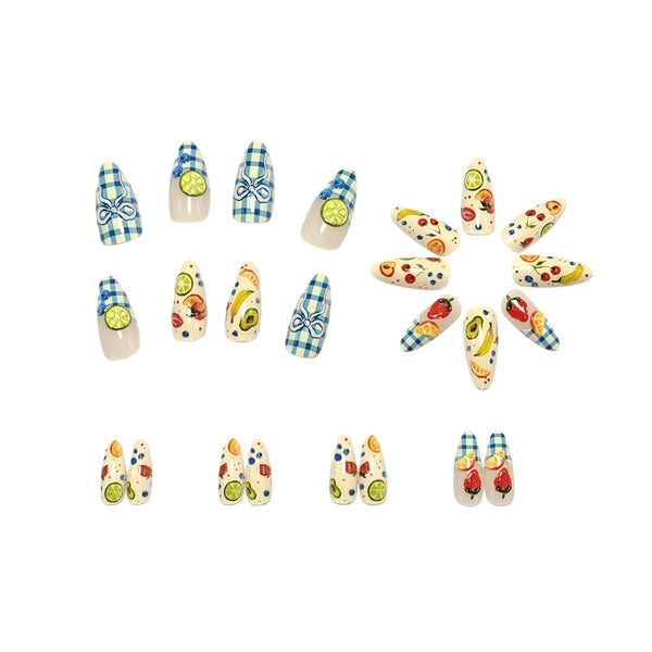 12 Sizes-24 Pcs Press On Nails Y2018