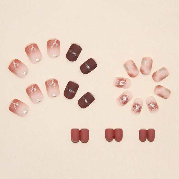 12 Sizes-24 Pcs Press On Nails R702
