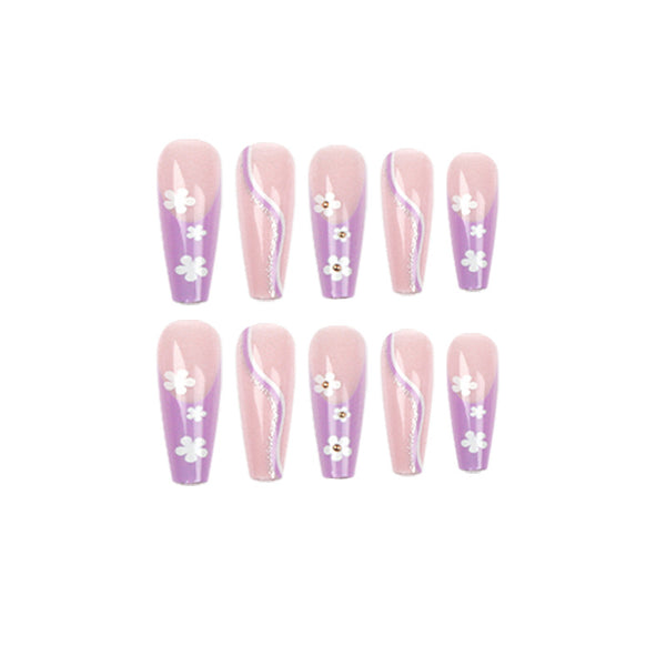 12 Sizes-24 Pcs Press On Nails JP1471