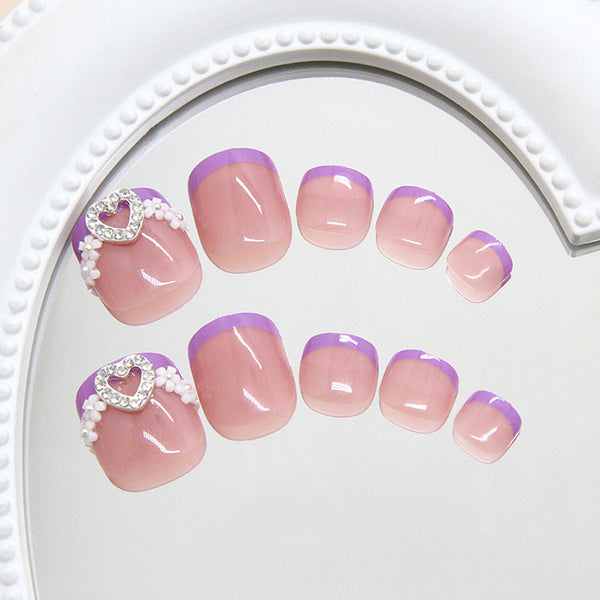 12 Sizes-24 Pcs Press On Nails F176
