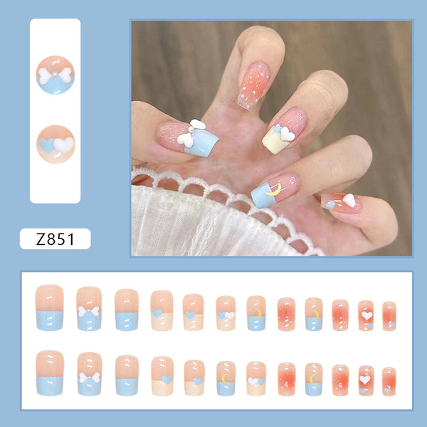 12 Sizes-24 Pcs Press On Nails Z851