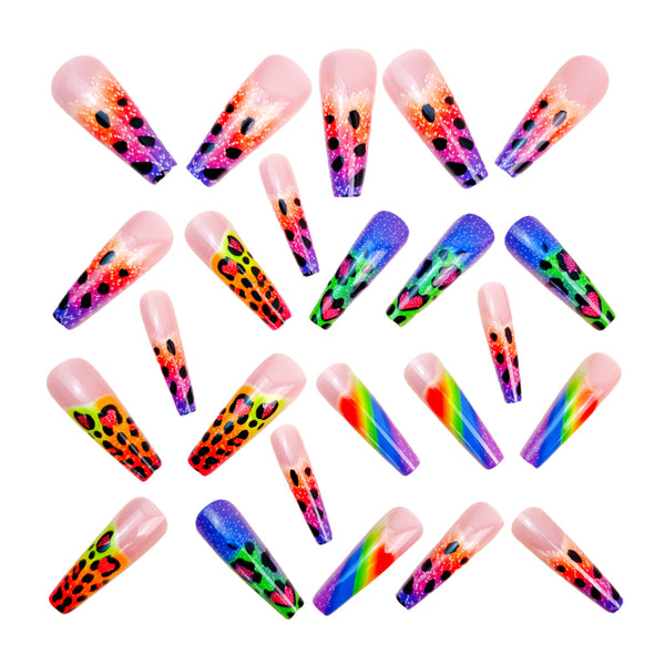 12 Sizes-24 Pcs Press On Nails Y1375