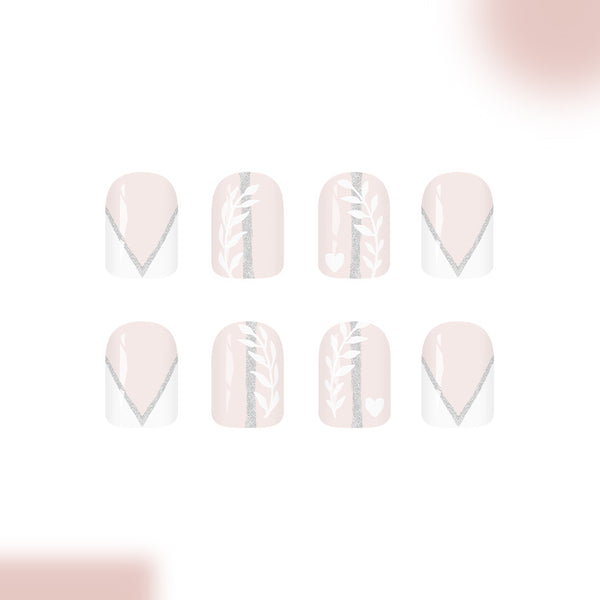 12 Sizes-24 Pcs Press On Nails C1235