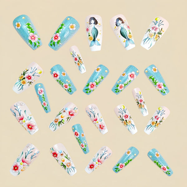 12 Sizes-24 Pcs Press On Nails Y930