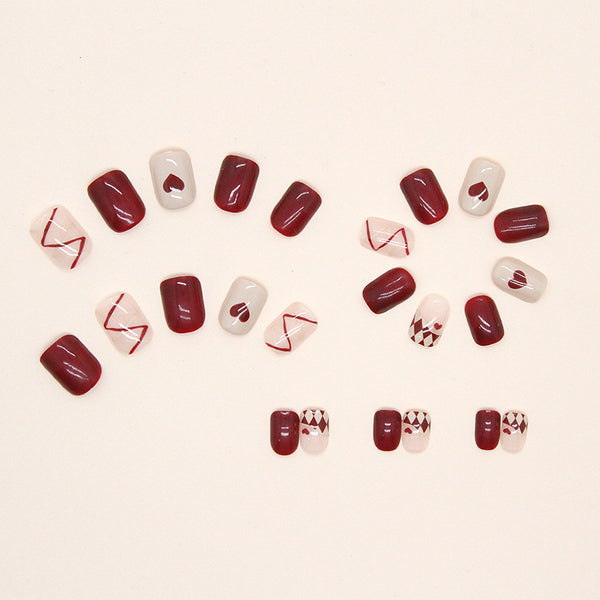 12 Sizes-24 Pcs Press On Nails R727