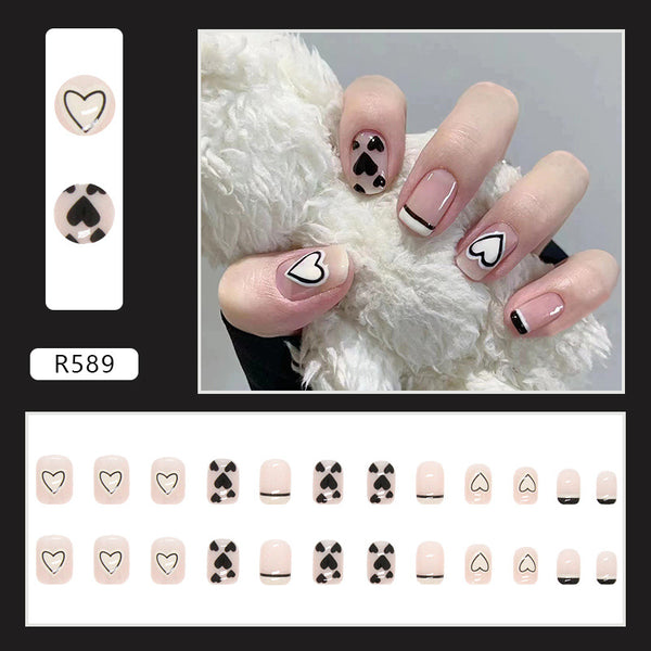 12 Sizes-24 Pcs Press On Nails R563