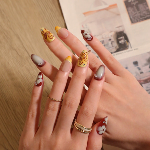 12 Sizes-24 Pcs Press On Nails JP3950