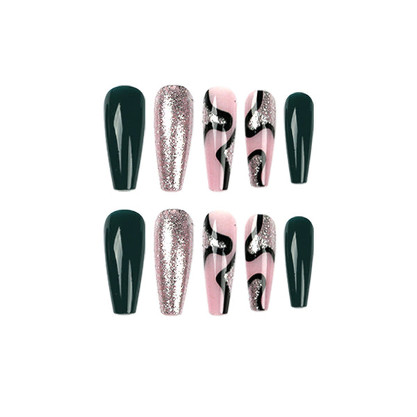 12 Sizes-24 Pcs Press On Nails JP1757