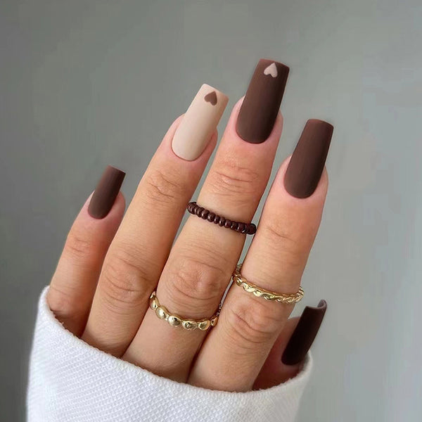 12 Sizes-24 Pcs Press On Nails W1441