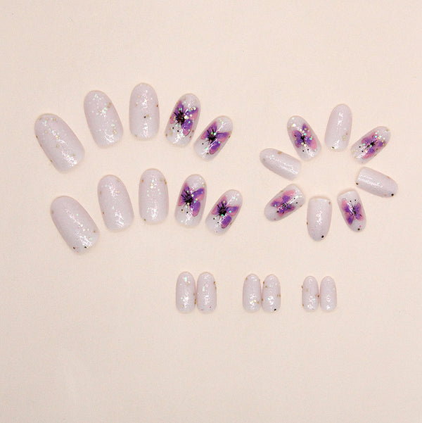 12 Sizes-24 Pcs Press On Nails W1303