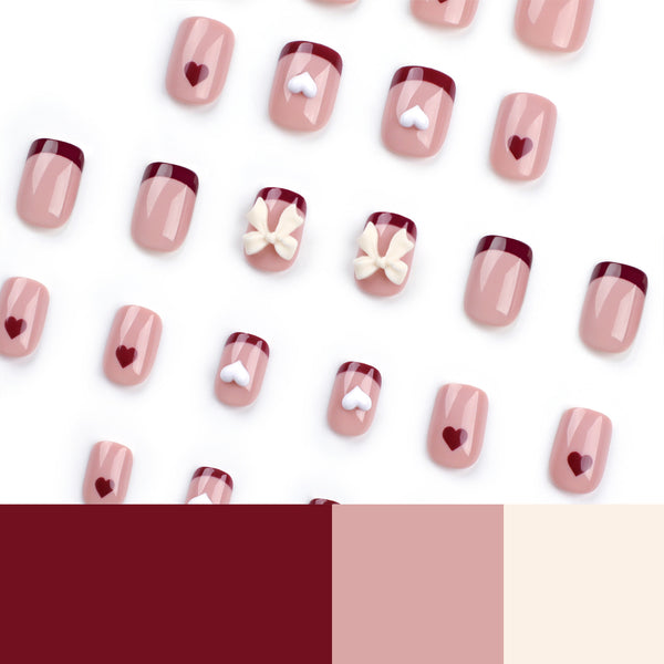12 Sizes-24 Pcs Press On Nails JP2943