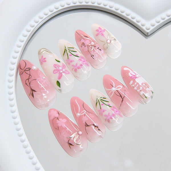 12 Sizes-24 Pcs Press On Nails Z1112