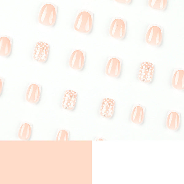 French Glossy Short Square Press on Nails