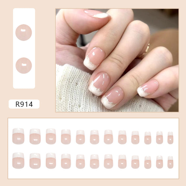 12 Sizes-24 Pcs Press On Nails R914