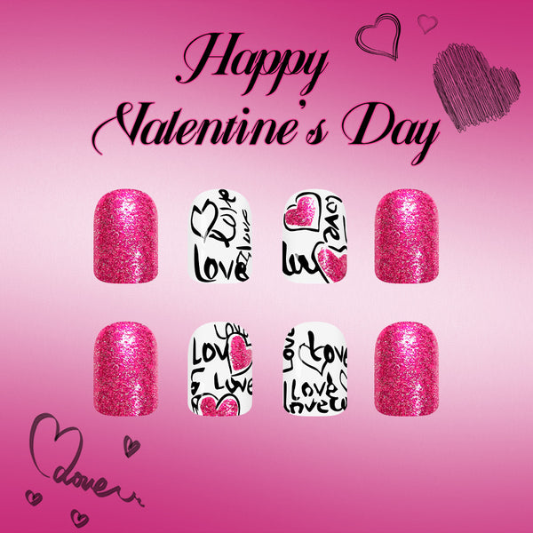 12 Sizes-24 Pcs Press On Nails C1456