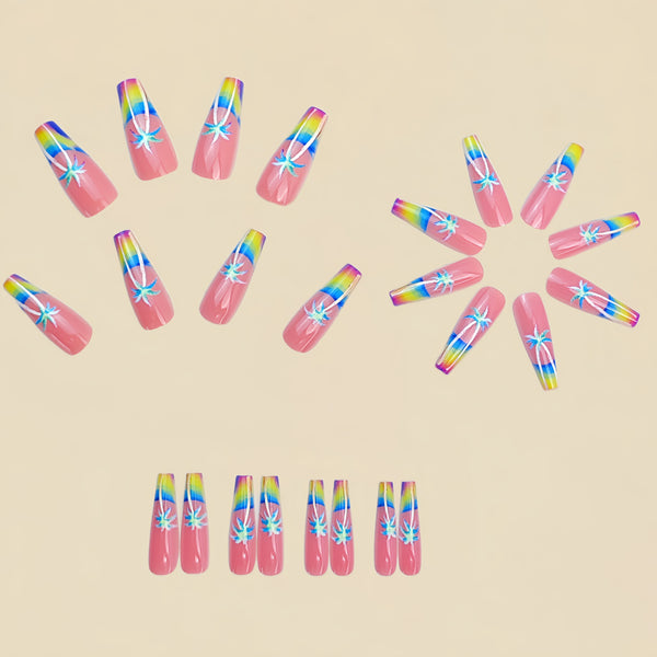 12 Sizes-24 Pcs Press On Nails Y893