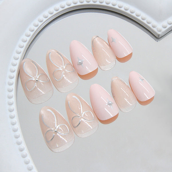 12 Sizes-24 Pcs Press On Nails Z1076