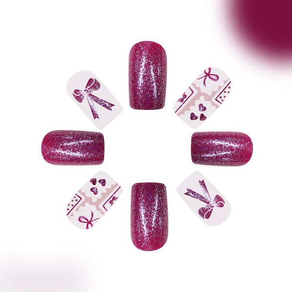 12 Sizes-24 Pcs Press On Nails C838