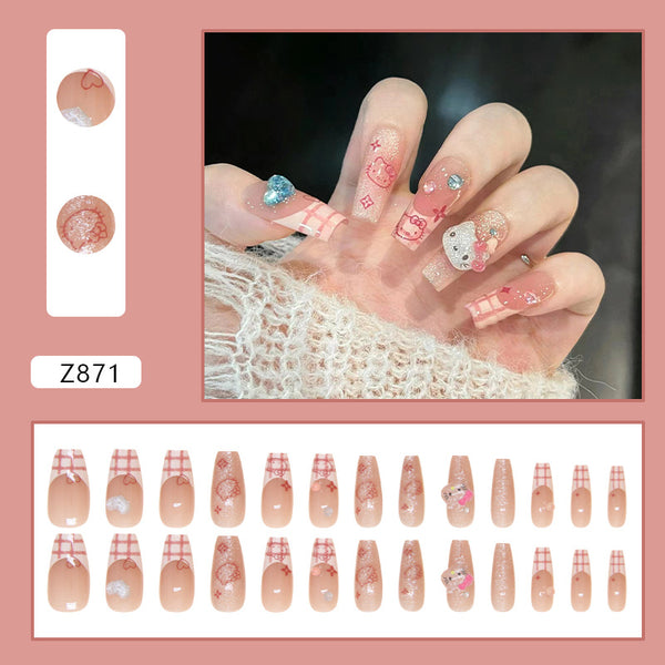 12 Sizes-24 PcsPress On Nails Z871