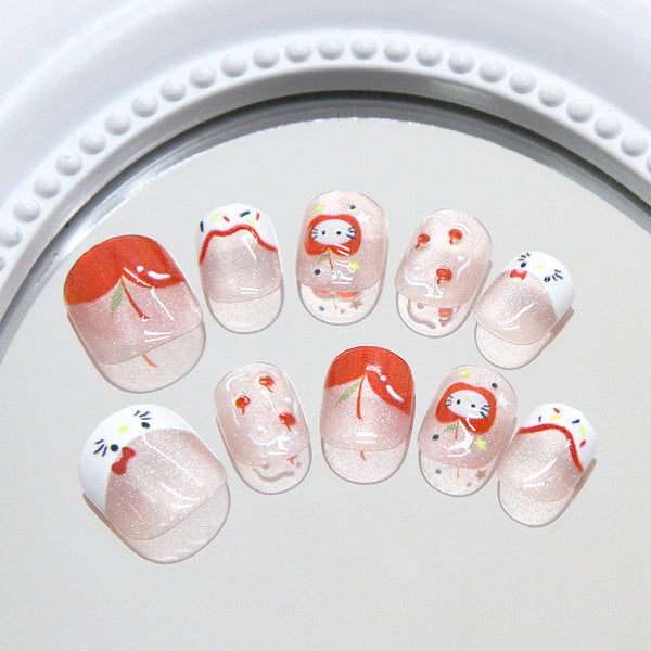 12 Sizes-24 Pcs Press On Nails K028