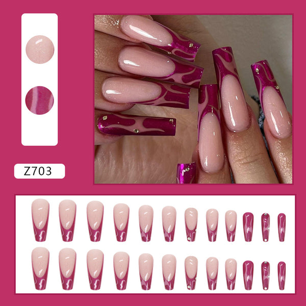12 Sizes-24 Pcs Press On Nails Z703
