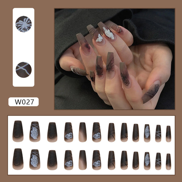 12 Sizes-24 Pcs Press On Nails W027