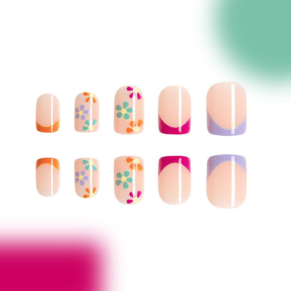 12 Sizes-24 Pcs Press On Nails C307