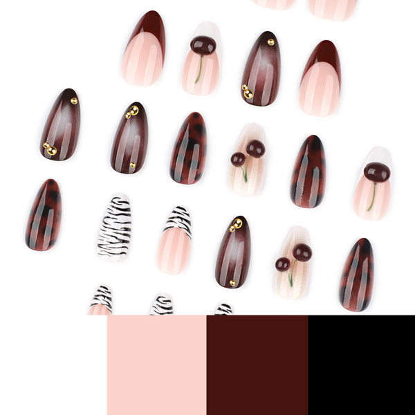 12 Sizes-24 Pcs Press On Nails JP4122