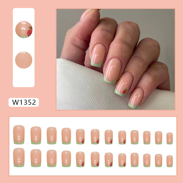 12 Sizes-24 Pcs Press On Nails W1352