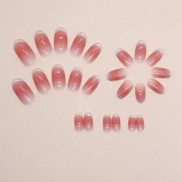 12 Sizes-24 Pcs Press On Nails W1235