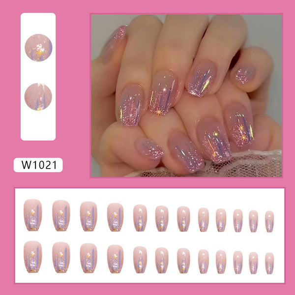12 Sizes-24 Pcs Press On Nails W1021