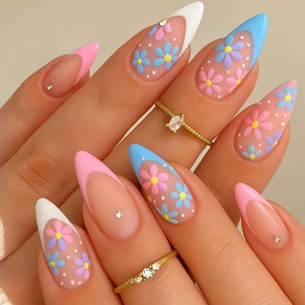 12 Sizes-24 Pcs Press On Nails Y1954