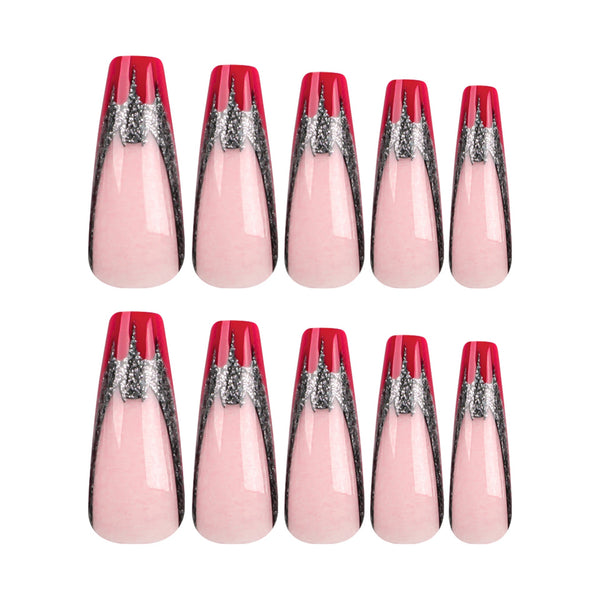 French Glossy Long Square Press on Nails