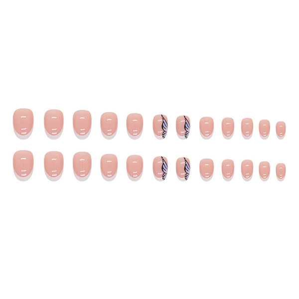12 Sizes-24 Pcs Press On Nails W1070
