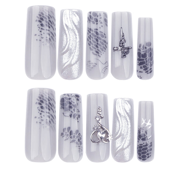 12 Sizes-24 Pcs Press On Nails JP3487