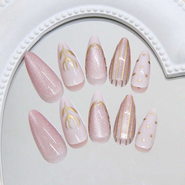 12 Sizes-24 Pcs Press On Nails W1996