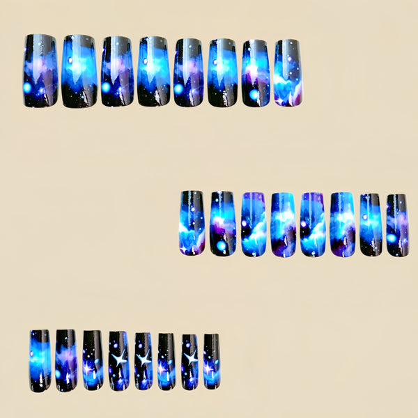 12 Sizes-24 Pcs Press On Nails Y472