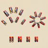 12 Sizes-24 Pcs Press On Nails Y474