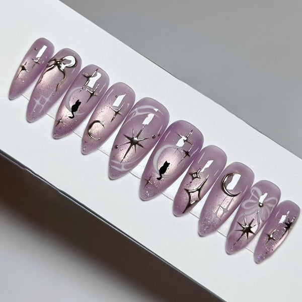 12 Sizes-24 Pcs Press On Nails W2118