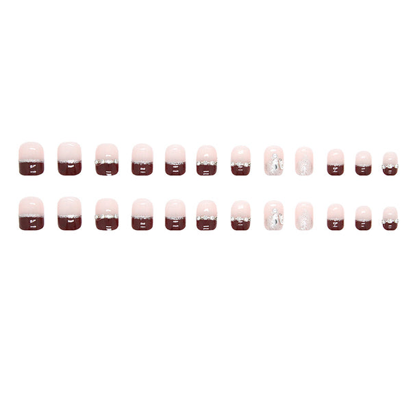 12 Sizes-24 Pcs Press On Nails Z458