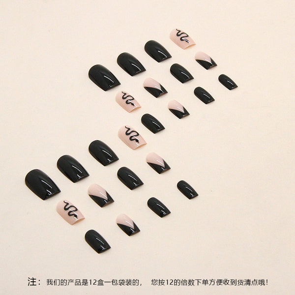 12 Sizes-24 Pcs Press On Nails W407