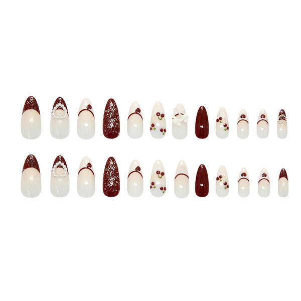 12 Sizes-24 Pcs Press On Nails Z1134